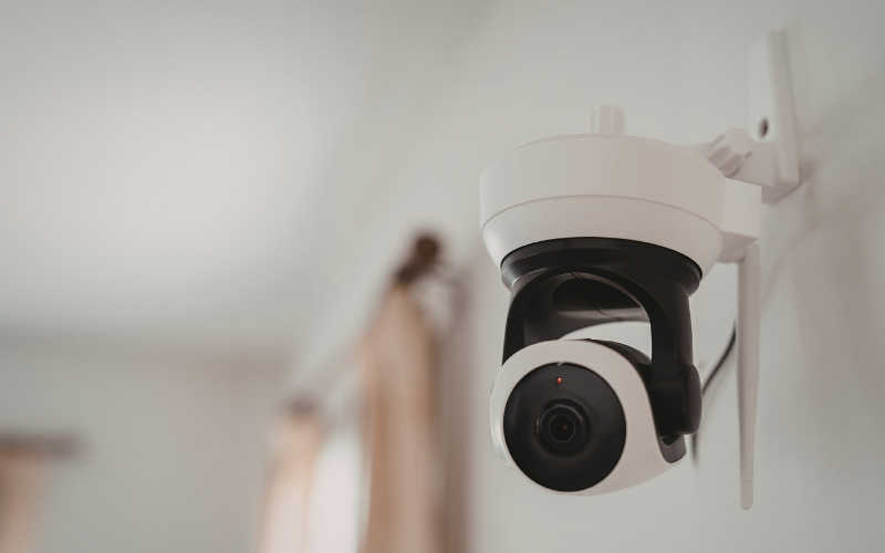 Security Camera on Wall
