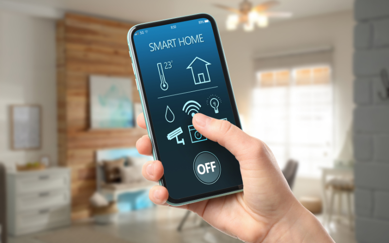 Smart Home Menu on Phone